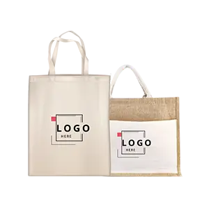 tote bag and jute bag set