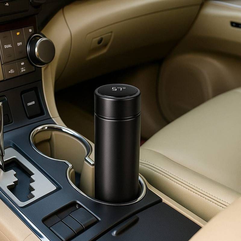 Smart Temperature Insulated Bottle - Black - Image 4