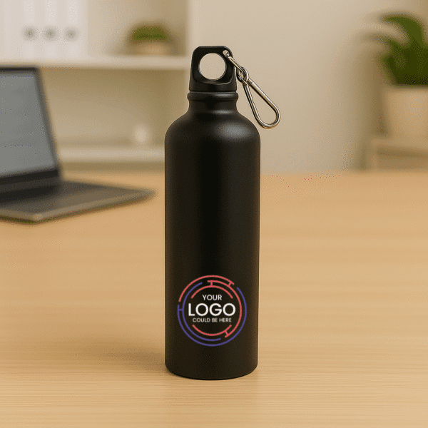 Sipper Aluminum Water Bottle - Black Matte - Image 1