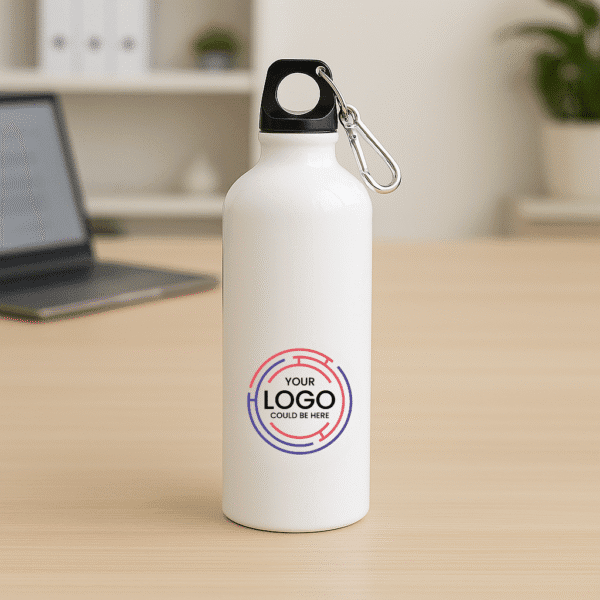 Sipper Aluminum Water Bottle - White - Image 1